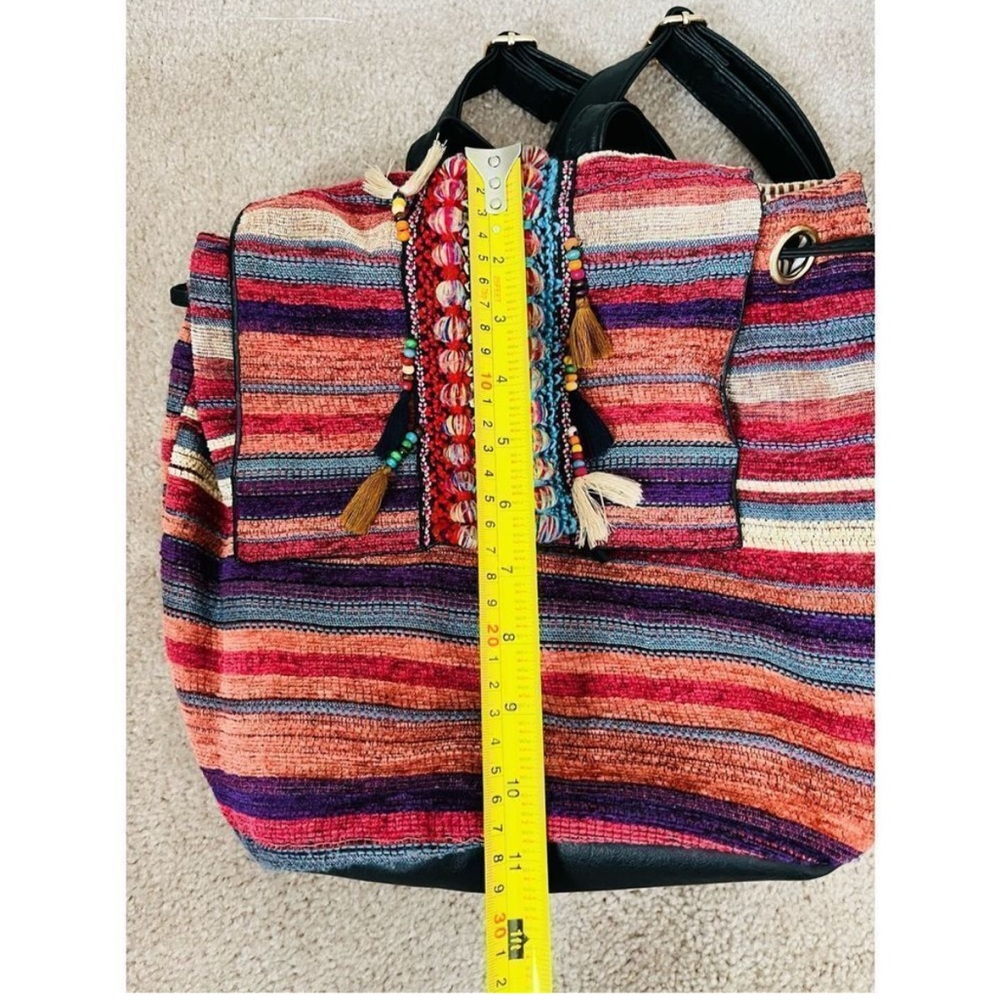 MIKA New York Textile Hippy Colorful Backpack - Picture 8 of 8